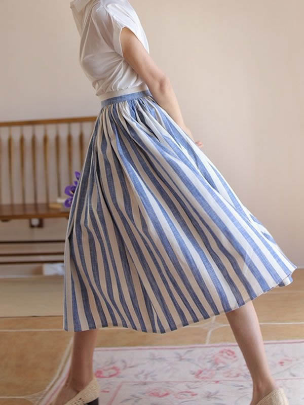 Striped shop umbrella skirt